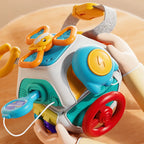 Montessori Busy Board Cube Sensory Toy – Toddler Learning Activity