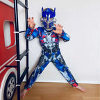 Disguise Optimus Prime Costume ，Muscle Transformer Costumes for Boys, Padded Character Jumpsuit, Kids