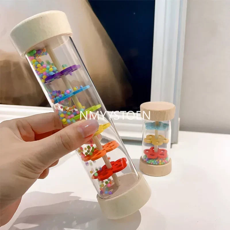 Montessori Wooden Rain Stick Baby Sensory Music Toy