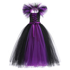 Girls Maleficent Costume Dress – Luxury Villain Tulle Gown