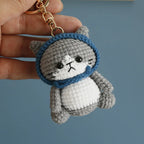 Exquisite Kitten Crochet Keychain Cute Cat Bag Charm