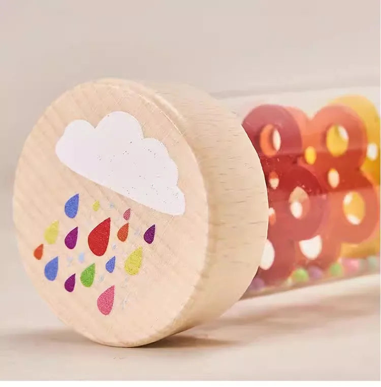 Montessori Wooden Rain Stick Baby Sensory Music Toy