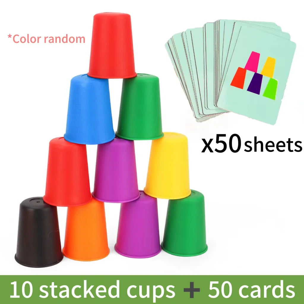 Montessori Mini Stack Cup Color Matching Game