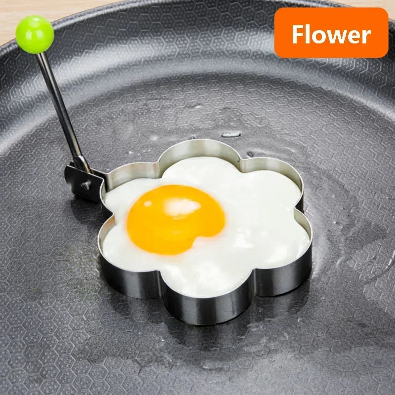 Stainless Steel Heart Fried Egg Mold for Pancakes and Omelettes