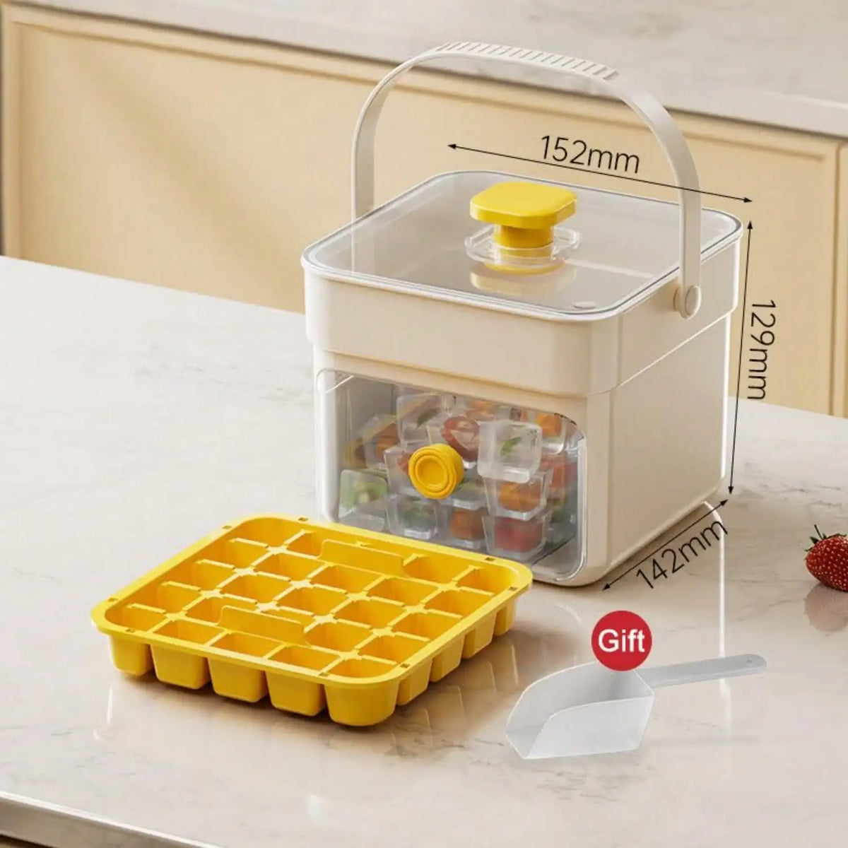Instant Press Ice Cube Maker Portable Ice Mold for Drinks & Travel Use