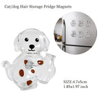 Transparent Dog Hair Storage Container Adorable Pet Keepsake Capsule Pendant With Key Ring for Pet Lovers DIY Memorial Keychain