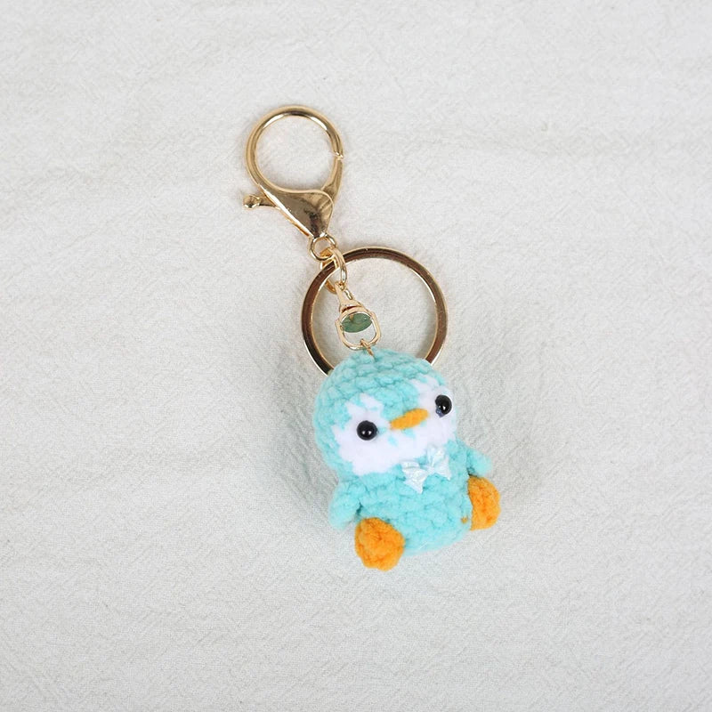 Mini Penguin Crochet Keychain Cute Animal Bag Charm