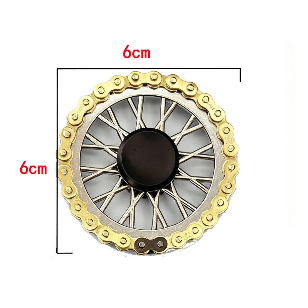 Metal Gear Bike Chain Fidget Spinner Flywheel Stress Relief Toy