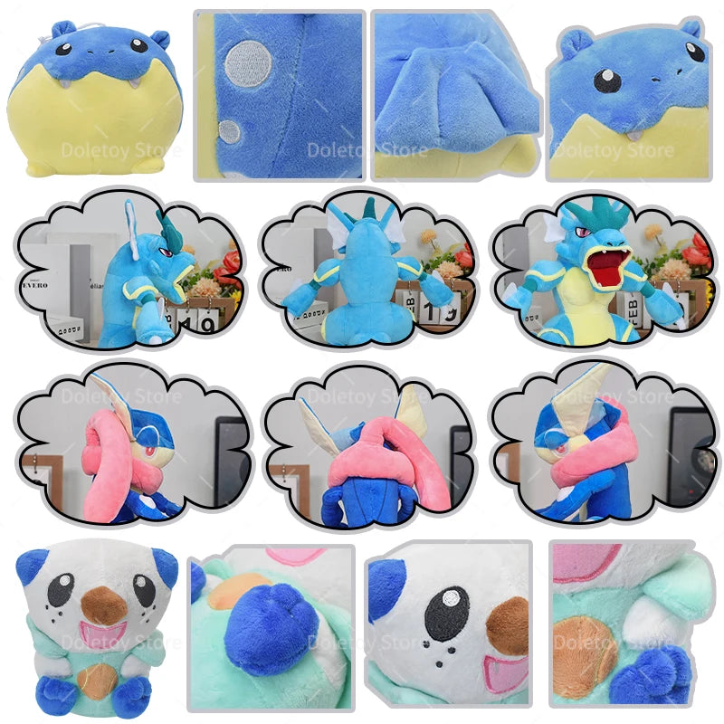Pokemon Plush Greninja, Spheal, Oshawott & Gyarados Stuffed Toy