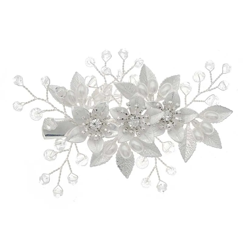 Pearl Flower Bridal Hair Comb for Women