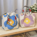 This Multi-Color Knitted Retro Bucket Handbag Is Simple and Color-Blocked, Versatile and Easy to Carry With You