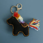 Funny Zebra Crochet Keychain Sheep Animal Bag Charm
