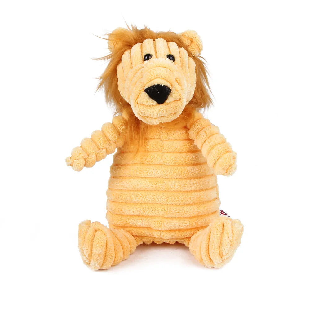 Corduroy Dog Molar Plush Toy for Interactive Chewing and Play