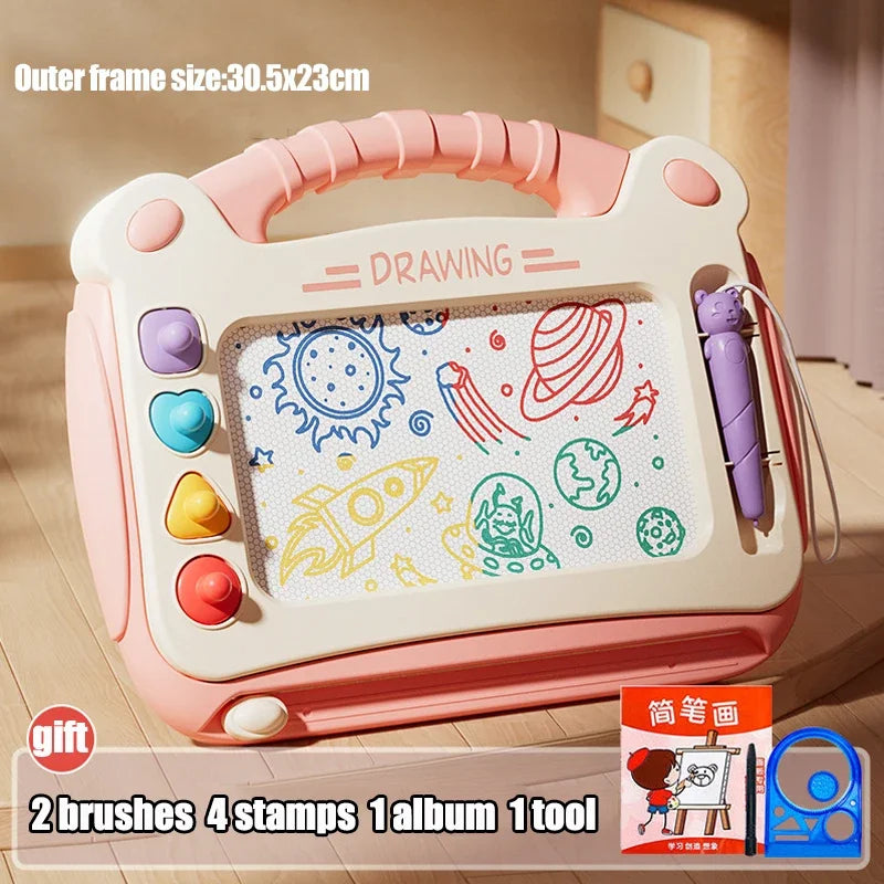 Cartoon Magnetic Drawing Board Montessori Writing Toy for Kids