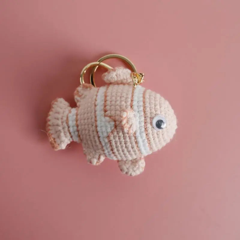Ocean Animal Crochet Keychain Tropical Fish Bag Charm