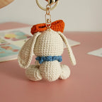 Cute Mushroom Rabbit Crochet Keychain Bunny Bag Charm