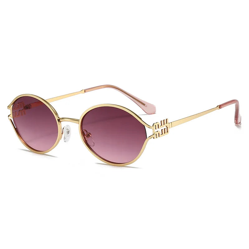 Retro Oval 90s Cat Eye UV400 Sunglasses for Women