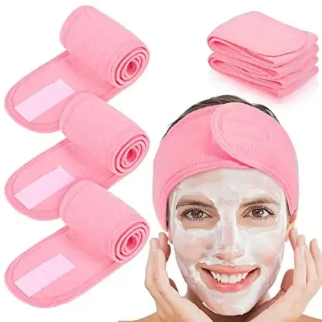Adjustable Soft Toweling Spa Makeup Headband for Women
