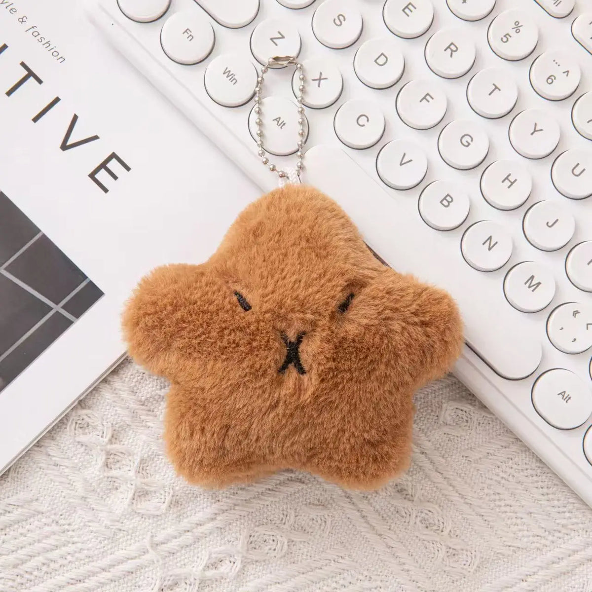 Cartoon Capybara Plush Keychain Cute Kawaii Bag Charm