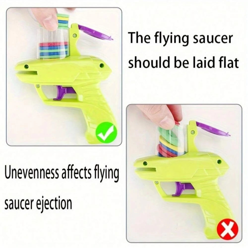 Foam Disc Launcher Flying Disc Handheld Shooter Toy for Kids