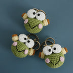 Cute Frog Crochet Keychain Funny Frog Bag Charm