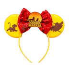Mouse Ears Sequin Bow Cosplay Headband for Women & Adults