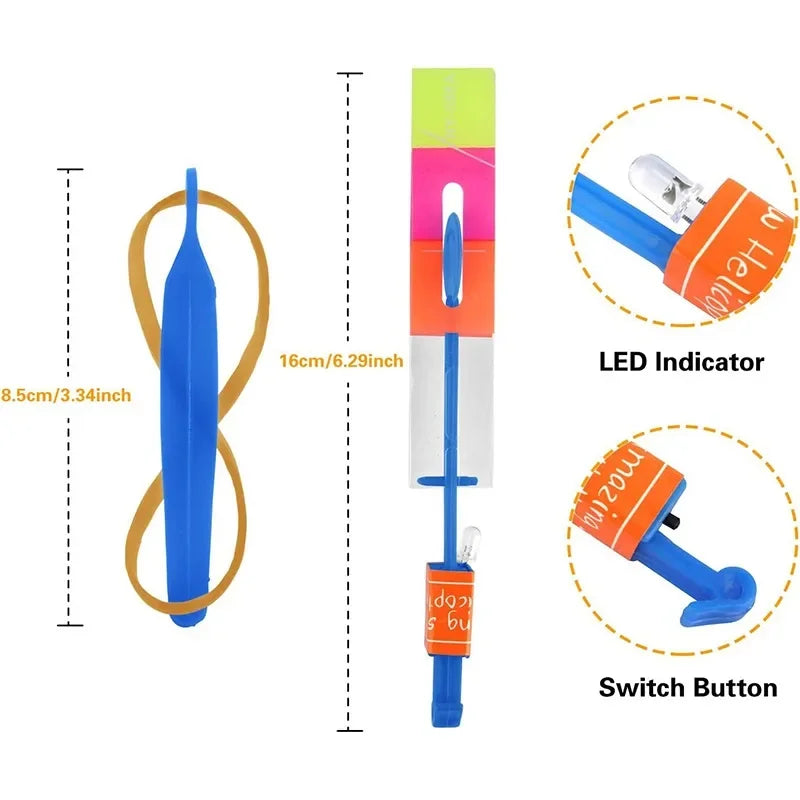 LED Flying Rocket Helicopter Toy