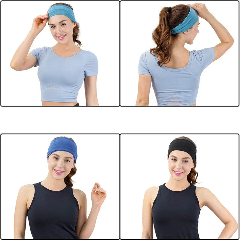 Women's Solid Color Elastic Turban Yoga Headband