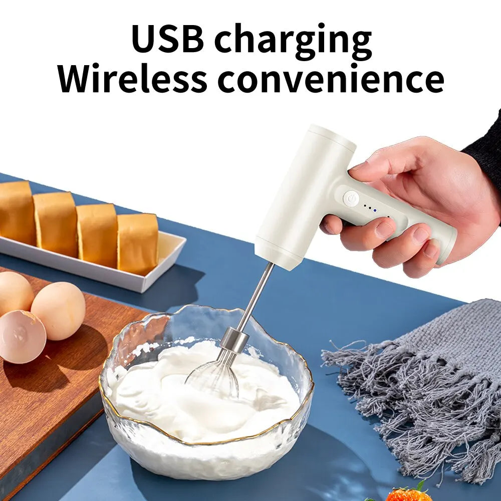 Wireless Electric Food Mixer with 3-Speed Portable Hand Mixer