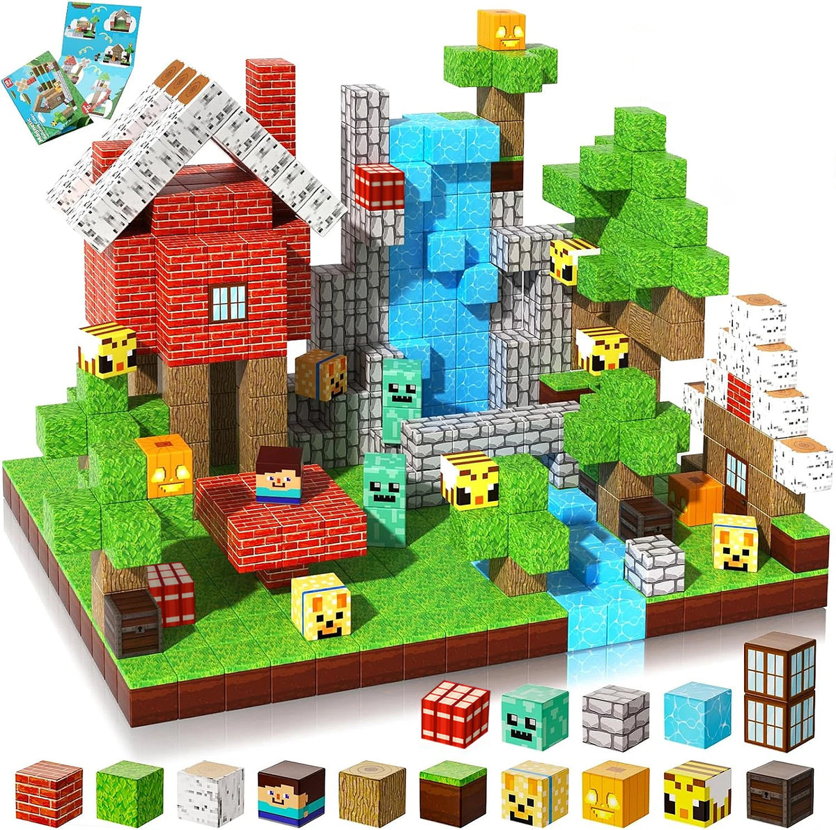 Magnetic Building Blocks Forest House STEM Construction Toy Set