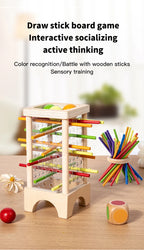 Montessori Wooden Stick Board Game Parent Child Educational Toy