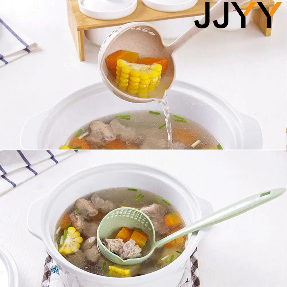 2-in-1 Long Handle Strainer Spoon for Soup, Noodles and Hot Pot