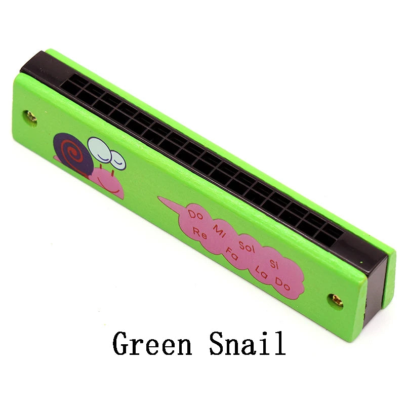 Wooden Harmonica Musical Instrument Toy for Early Learning Kids