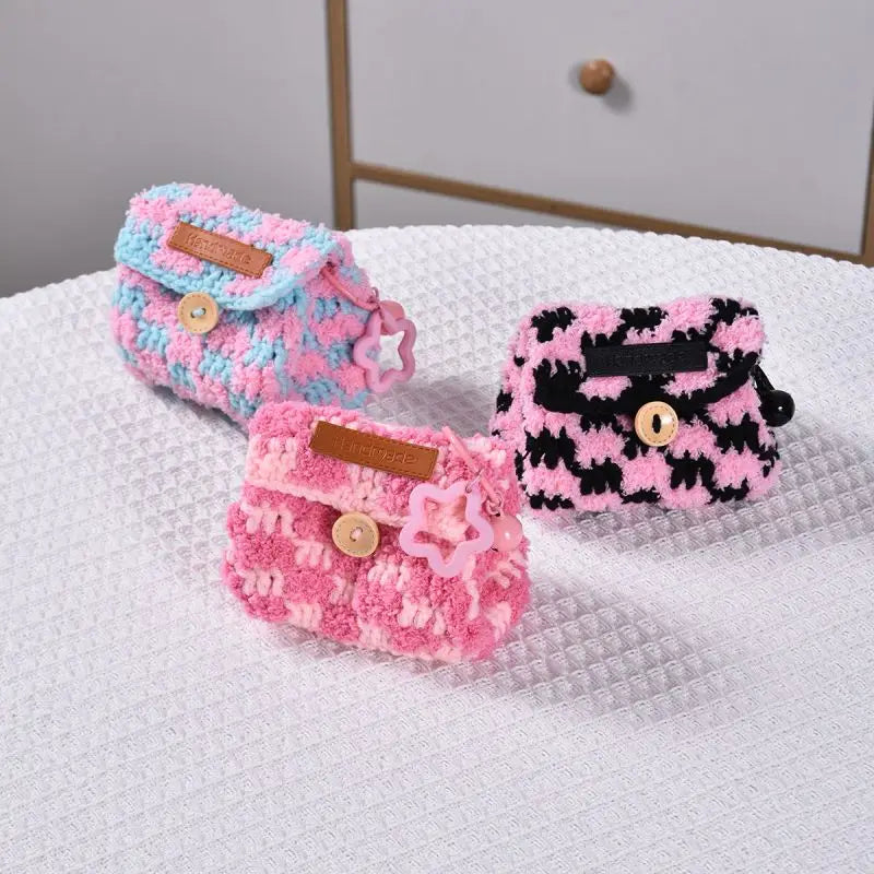 Cute Crochet Mini Coin Bag Keychain Storage Charm