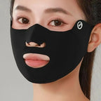 Breathable Ice Silk Face Mask Anti UV Washable Dustproof Sun Protection Mask
