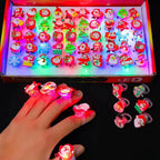 Halloween Light Up Rings for Kids,50 Pcs LED Flashing Ring Toys for Halloween Kids Party Favors Prizes and Goodie Bag Fillers