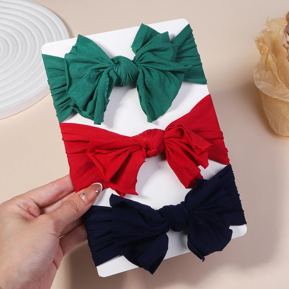 3PCS Cable Knit Elastic Baby Girl Headbands Set