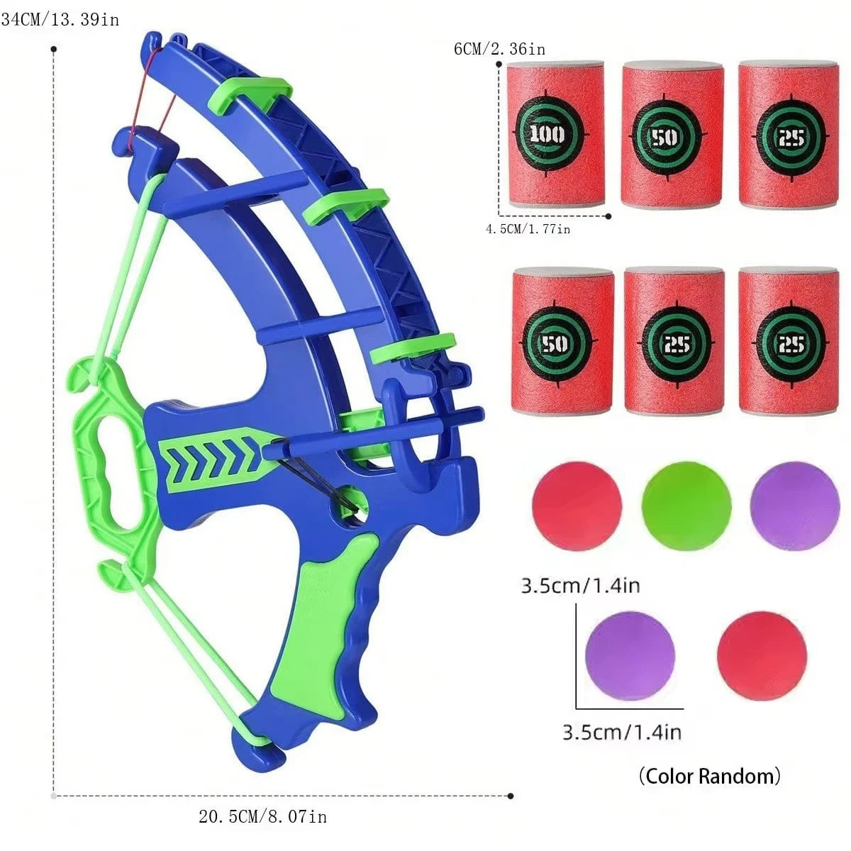 Slingshot Target Sticky Ball Bow Target Montessori Educational Toy Arrow Set Throw Sport Outdoor Fidget Game
