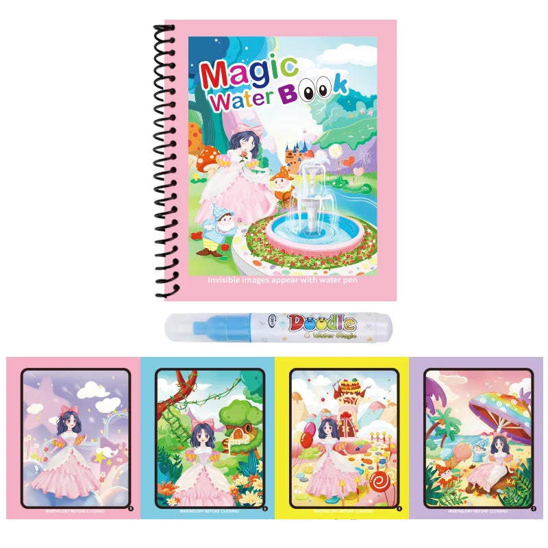 Magic Water Drawing Book – Reusable Mess-Free Painting Toy