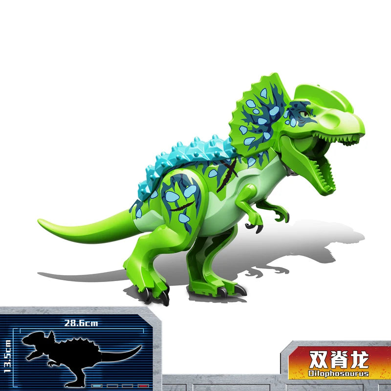Jurassic Raptor Building Blocks Mini Dinosaur Construction Toy Set