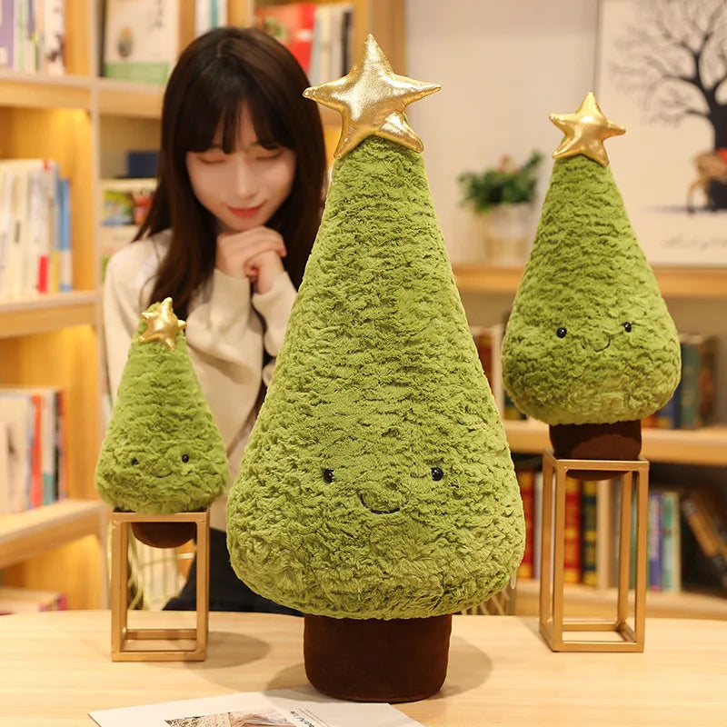 Christmas Tree Plush Toy Pillow – Cute Festive Stuffed Cushion