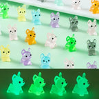30PCS Mini Luminous Cute Puppy Accessories Toy Lovely Doggy Glow in The Night Fairy Garden Miniatures Dog Desk Decoration Gift