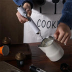 Wireless Electric Milk Frother USB Rechargeable Handheld Coffee Whisk Mixer