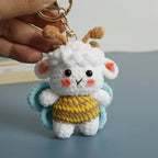 Funny Sheep Crochet Keychain Cute Animal Bag Charm