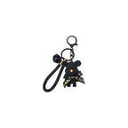 Cute Bear Key Chain Resin Bow Bell Rabbit Keychain Weaving Fashion Doll Bag Pendant Holiday Car Key Ring For Girls Gift