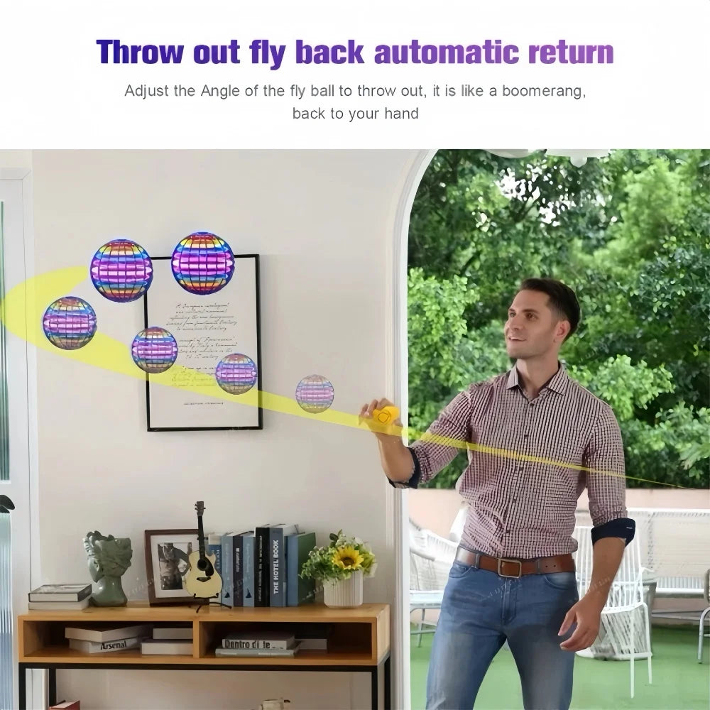 LED Hand-Controlled Flying Ball Toy