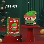 Christmas Building Block Series Gifts Micro Bricks Santa Claus Reindeer Assembling Bricks Table Decoration Toys Children Kids