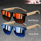 Vintage Square Polarized UV400 Sunglasses for Men & Women