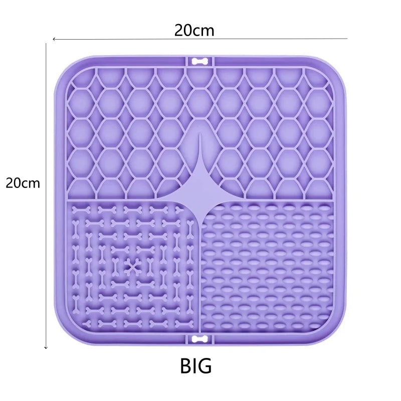 Pet Dog Cat Licking Pad Licking Pad Anti Choking Slow Food Utensils Slow Food Bowl Licking Plate Pet Cat Yogurt Meal Mat