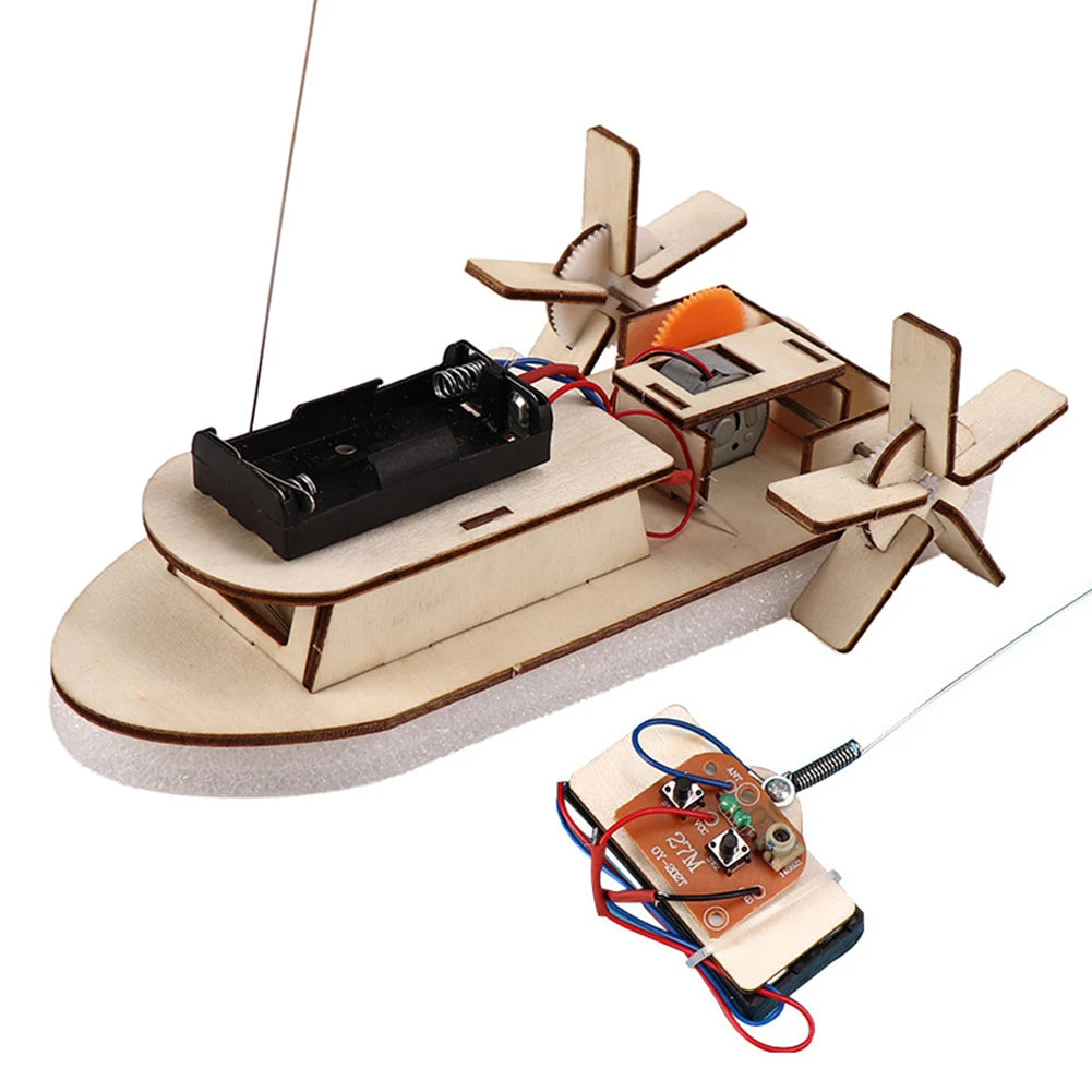 DIY STEM Science 3D Wooden Car & Boat Assembly Kit for Kids